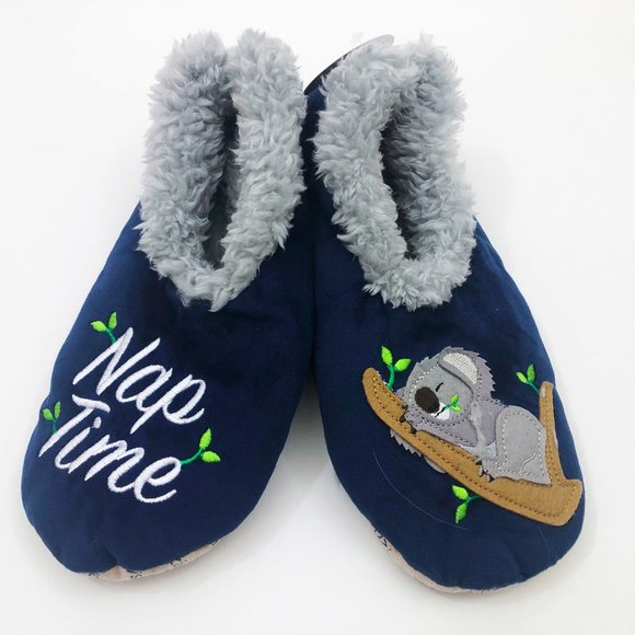 NWT Snoozies Women's Nap Time with Koala Bear Non Skid Slippers Large 9/10 - Picture 1 of 6